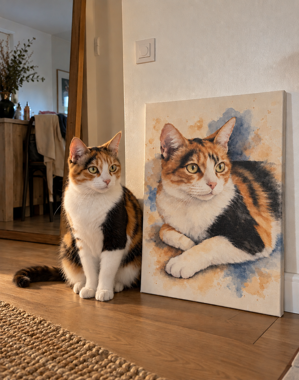 Toile 50x75 au-dessus d'un canapé