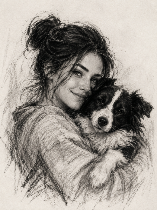 Portrait Fusain